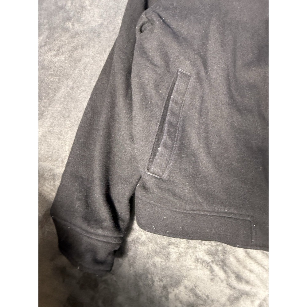 Vintage Gap Wool Deck Coat y2k Harrington Jacket Small men's black quilted Sz M - Picture 3 of 9